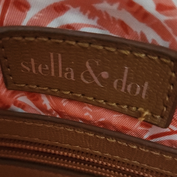 Stella & Dot Large Flamingo Tote Bag w Pouch Twofer - Picture 7 of 10